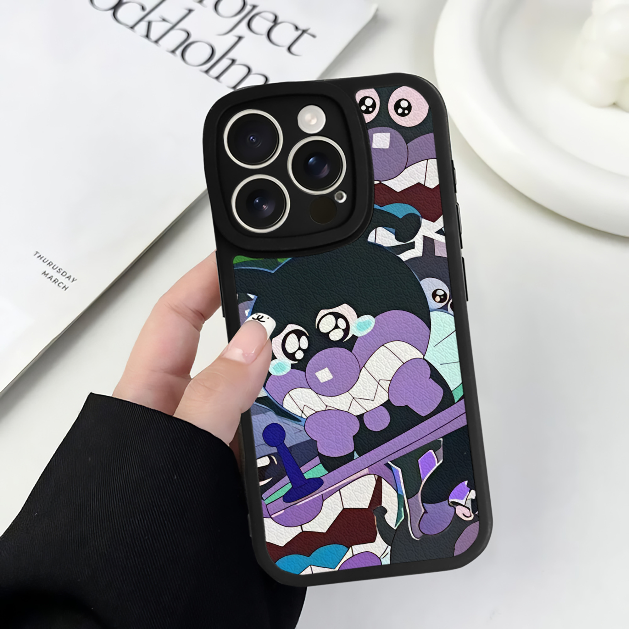 （画像用） アンパンマン Anpanman 【iPhone 16シリーズ対応】シリコンスマホケース（レザー調） 材質：シリコン